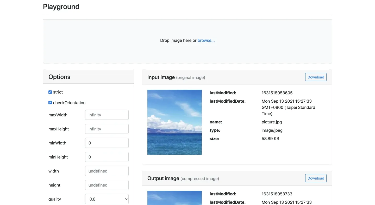 画像クレジット： Compressor.js