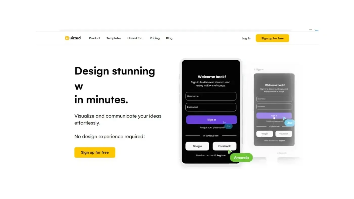 画像クレジット：Uizard.io