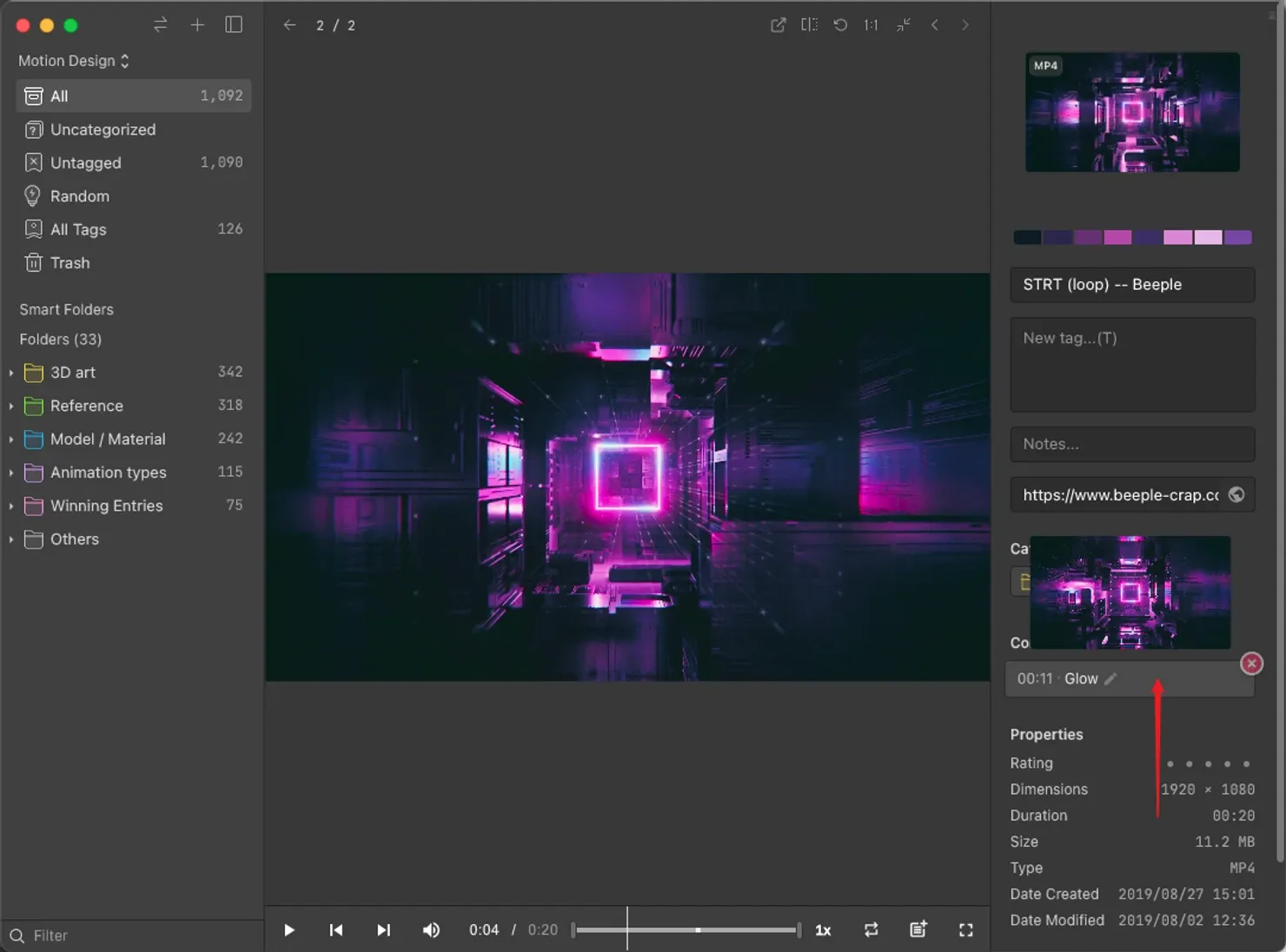 Image from video notes