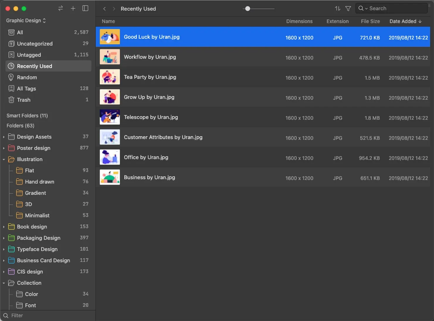 Image from list layout