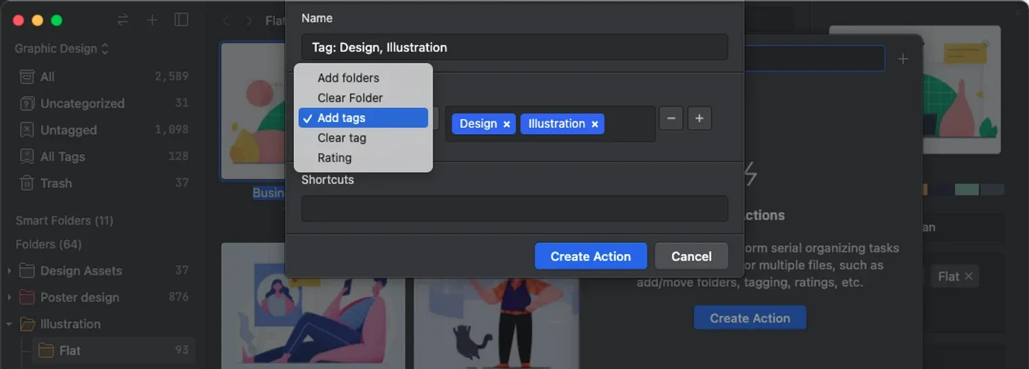 Image from tag shortcut