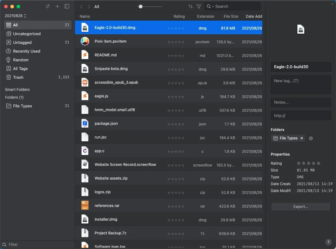 Image from support types