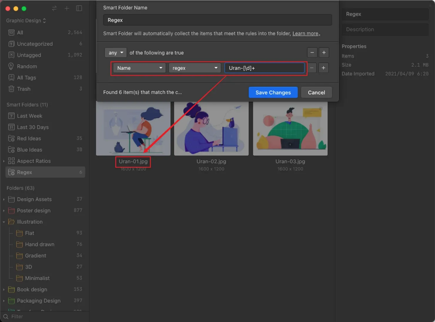 Image from regular expression