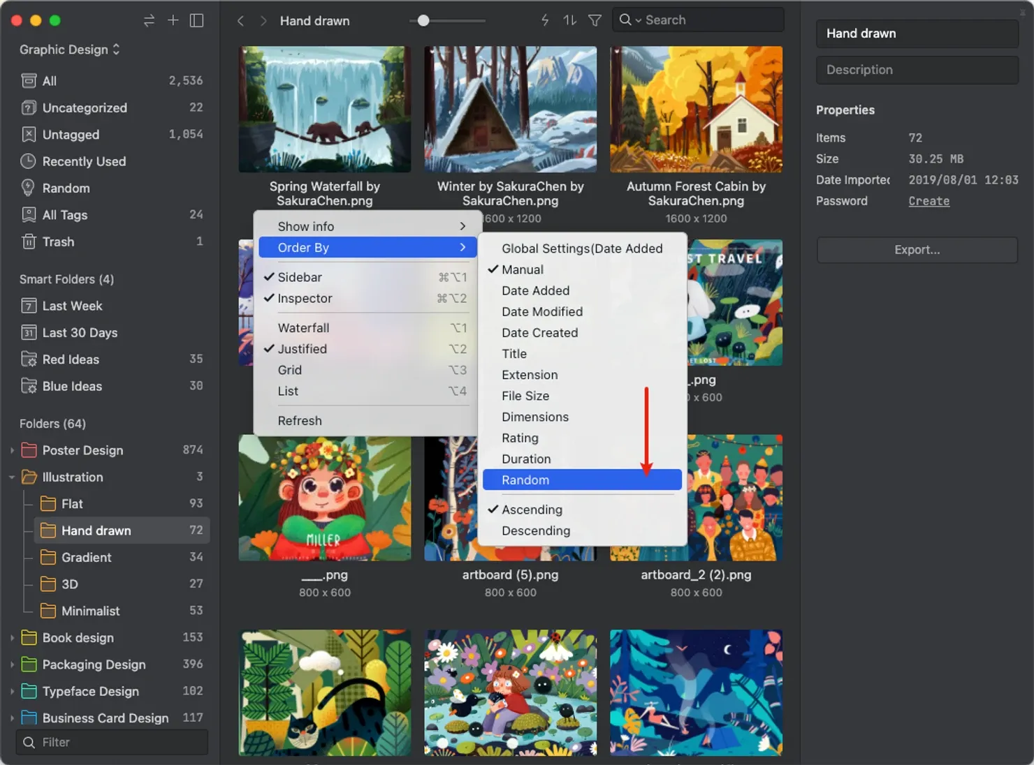 Image from random sorting