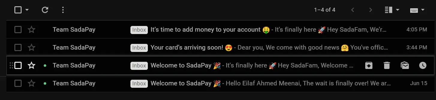Screenshot Image from SadaPay