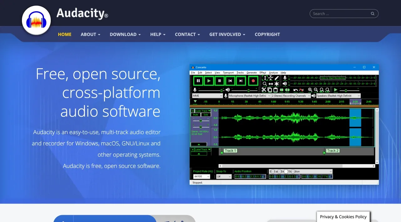 Image from Audacity