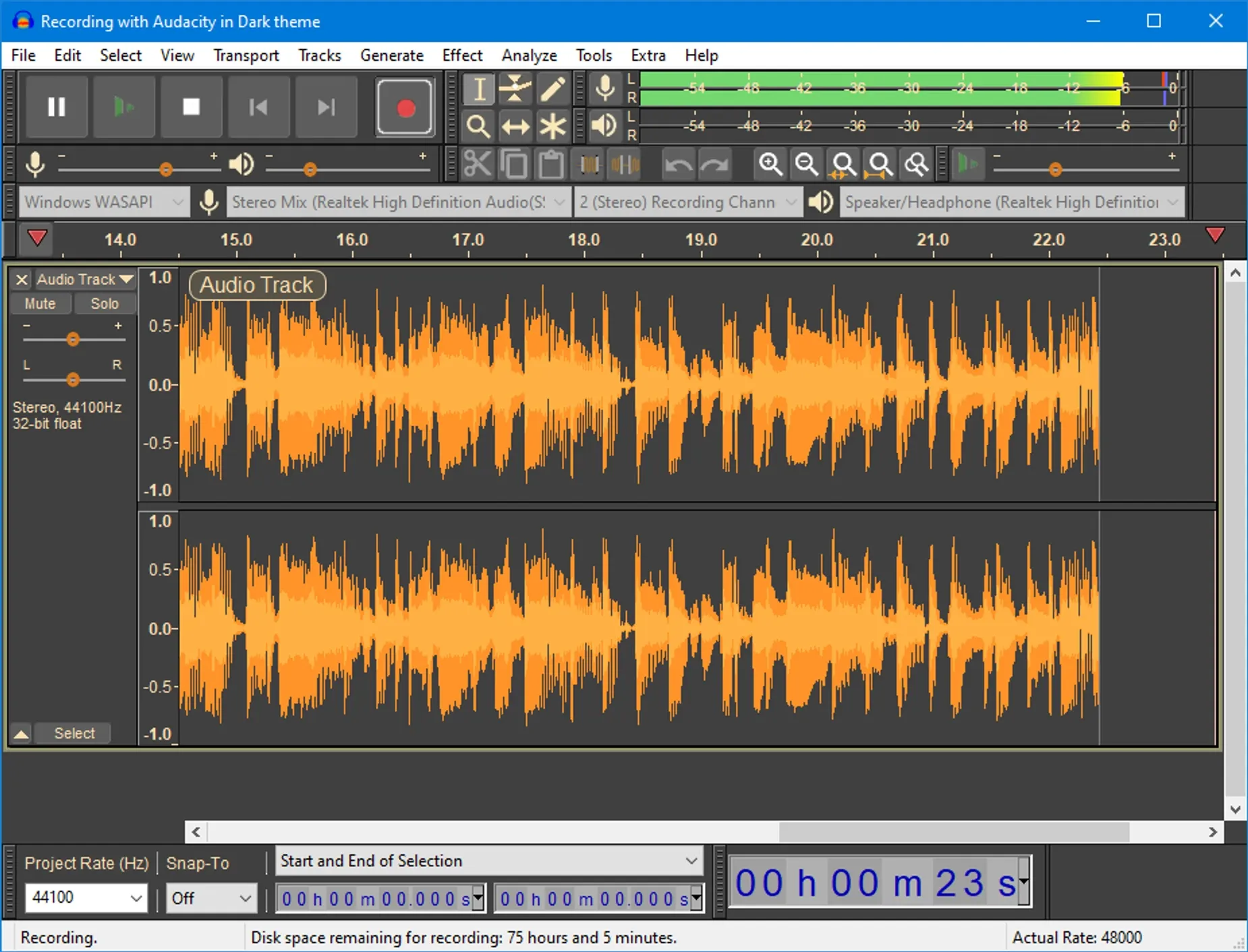 Image from Audacity