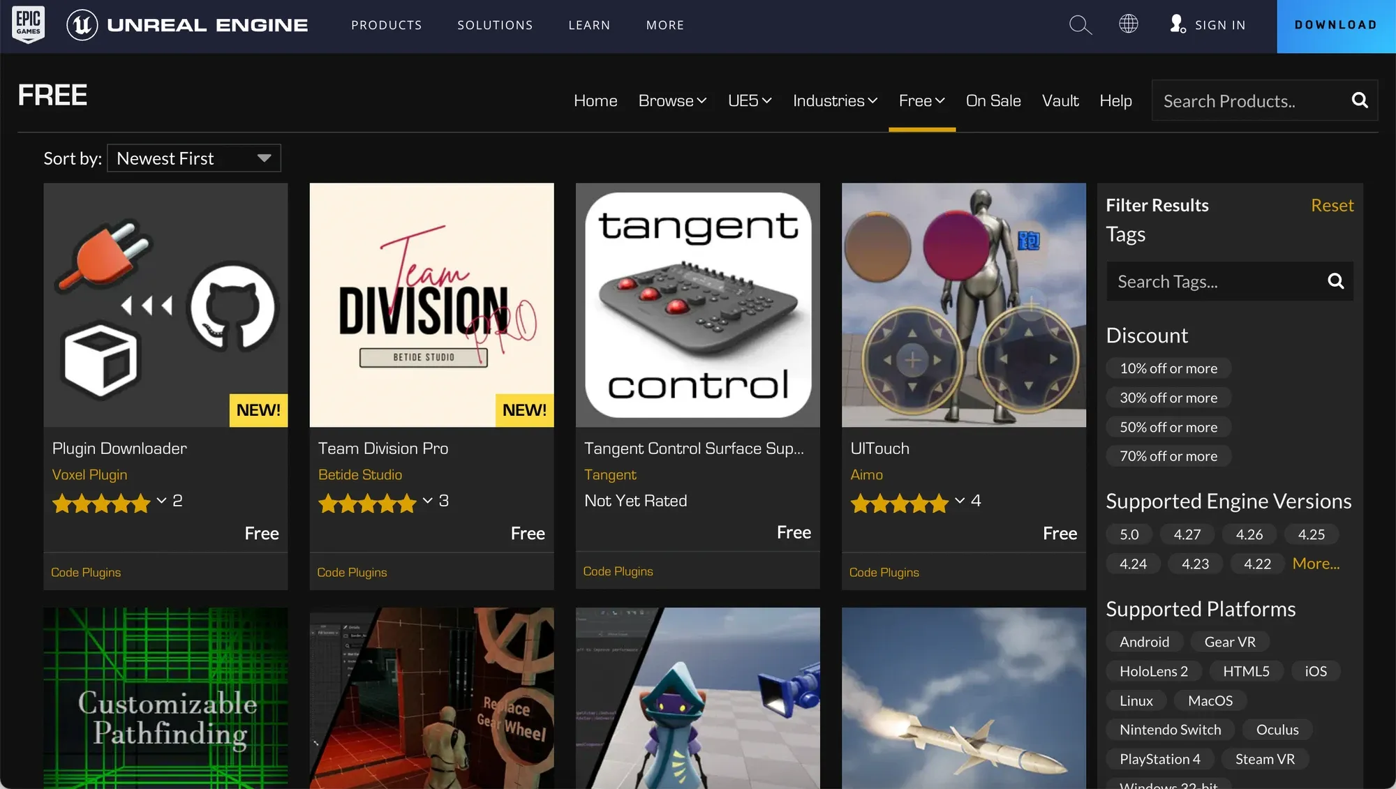 画像クレジット：Unreal Engine Marketplace