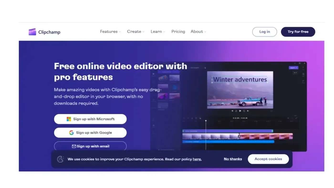 画像クレジット：Clipchamp