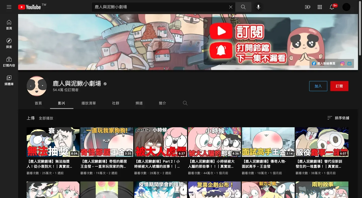 鹿人與泥鰍小劇場
