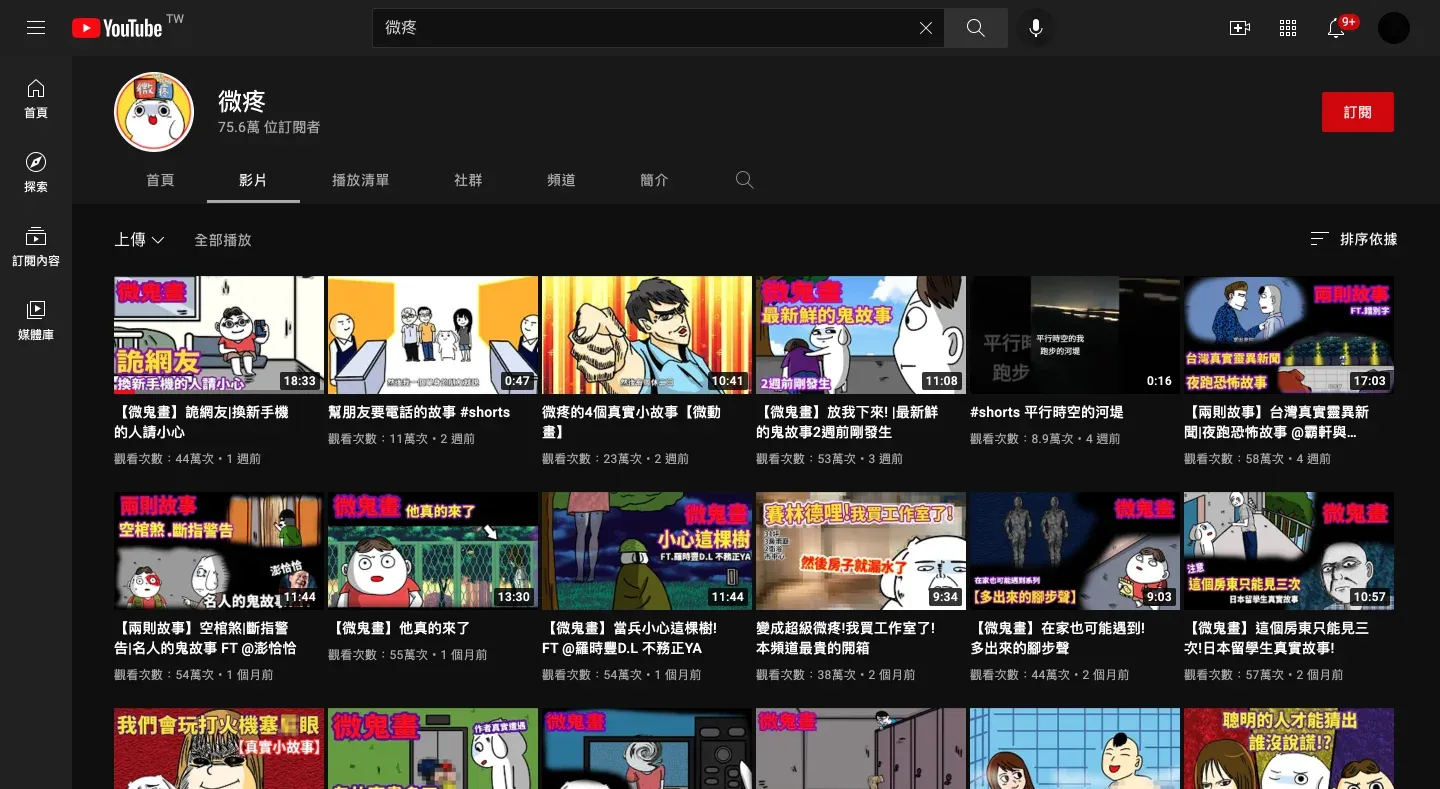 微疼