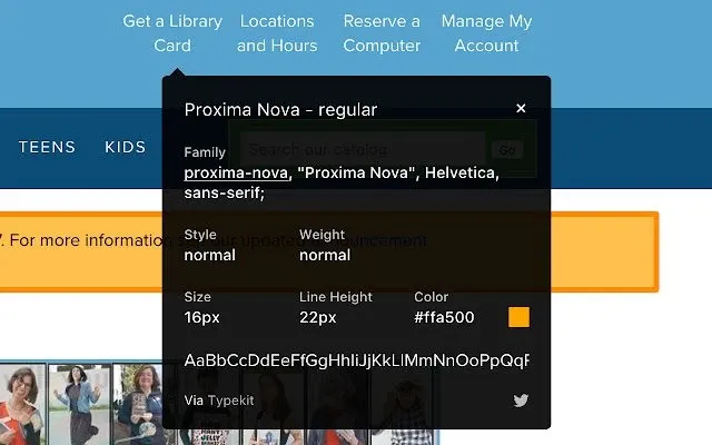 Image from Whatfont