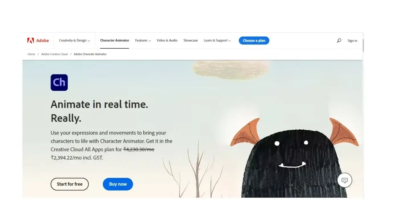 画像クレジット：Adobe Character Animator
