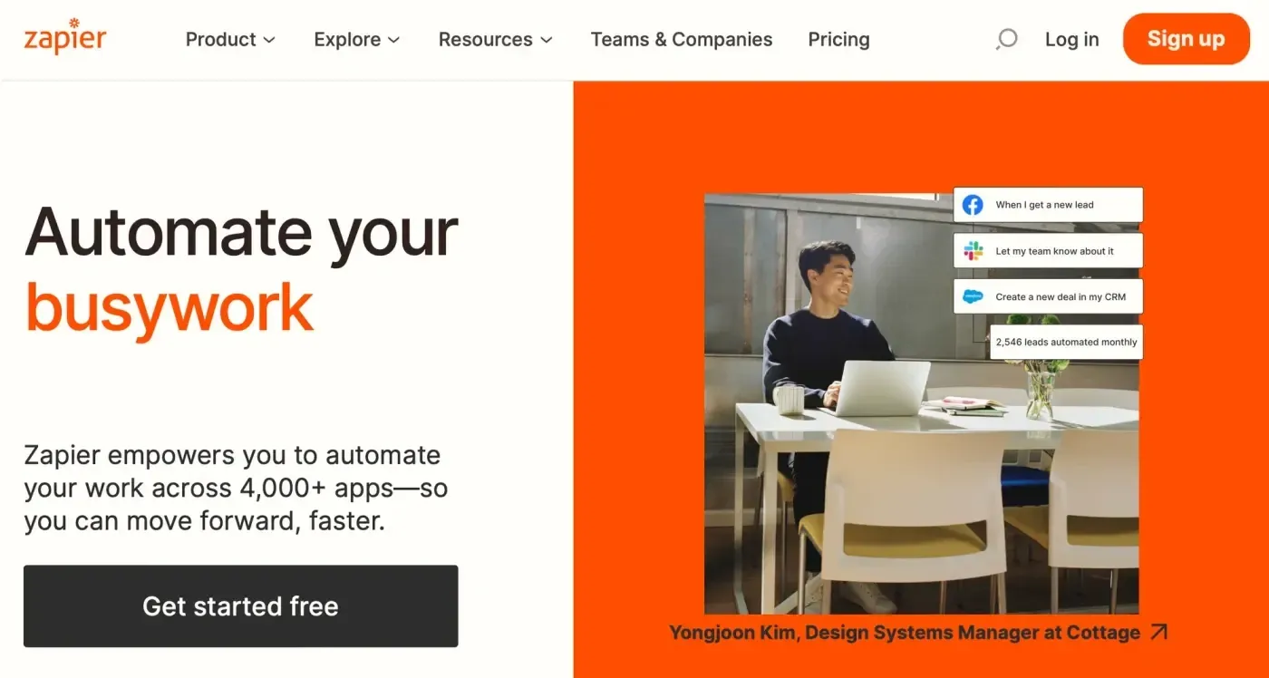 画像クレジット： Zapier