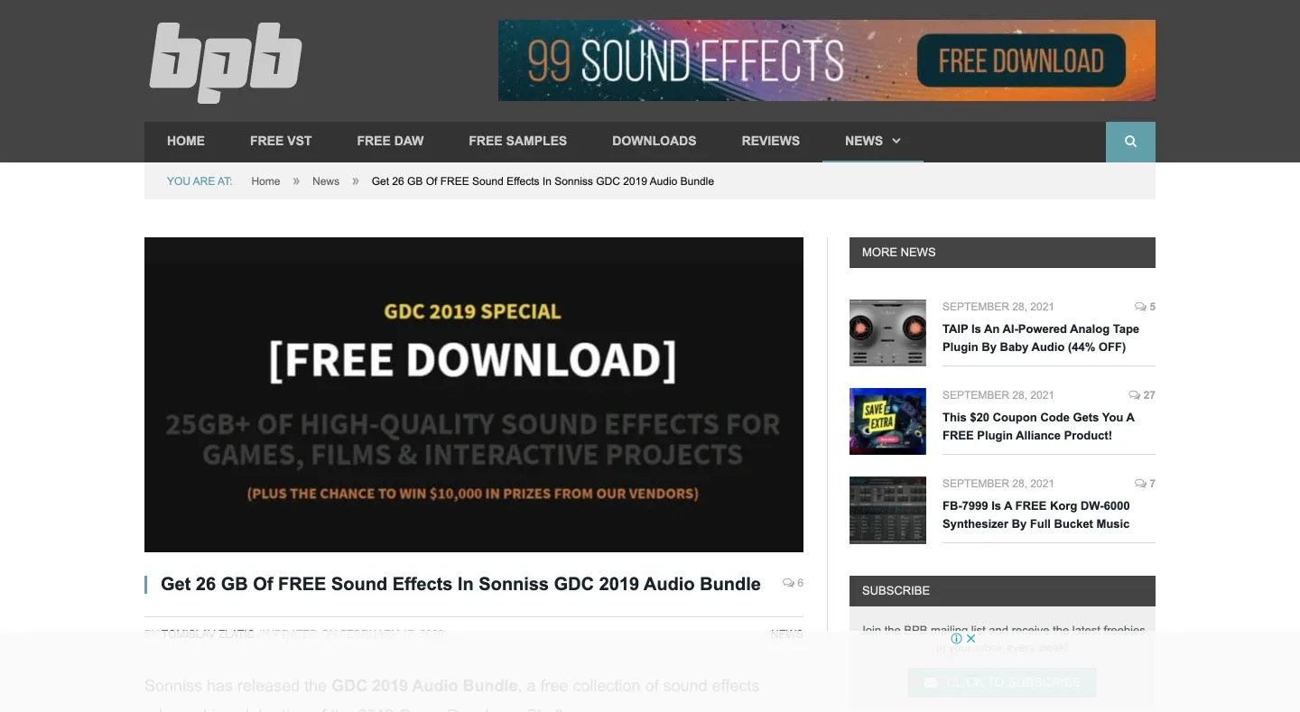 圖片來源：GDC 2019 Special by Sonniss