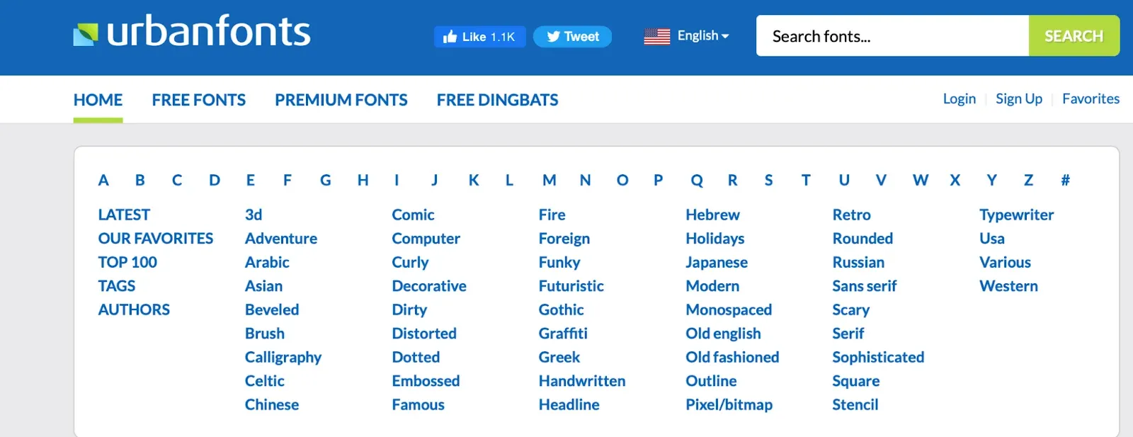 Urban Fonts