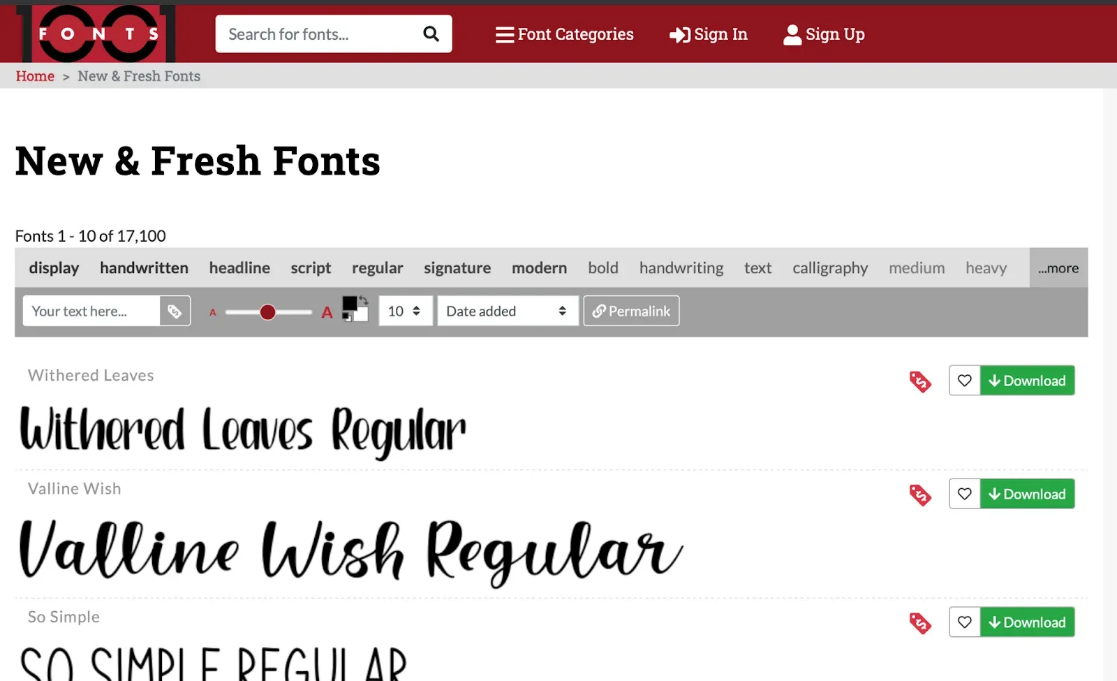 1001 Fonts