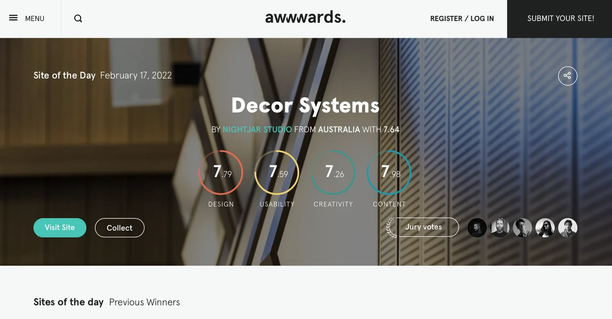 Image from AWWWARDS