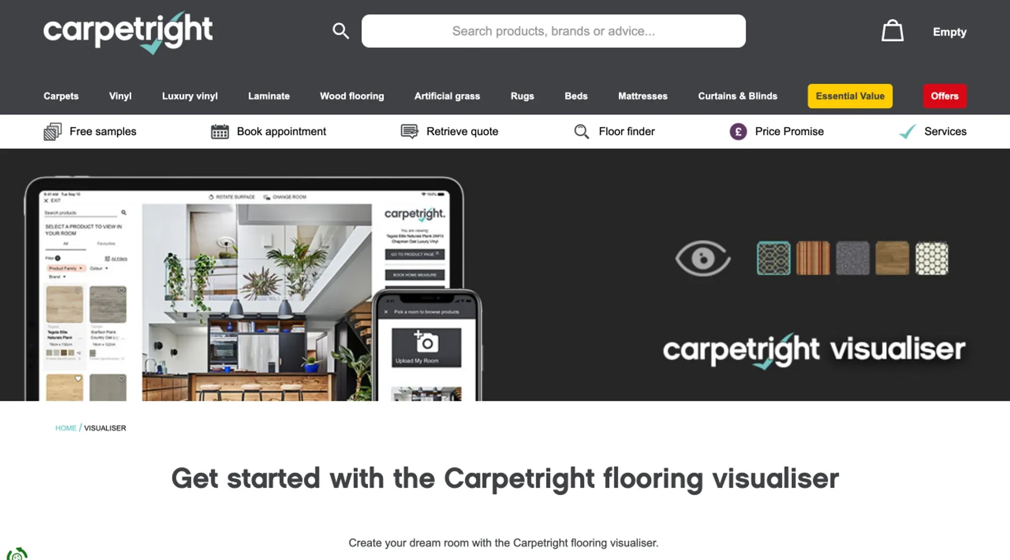 图像来源：Carpetright visualiser